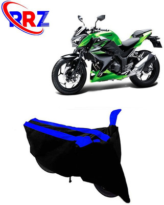 RRZ Waterproof Two Wheeler Cover for Kawasaki(Z250, Black, Blue)
