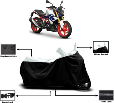 Amexride Two Wheeler Cover for BMW(G 310 R, White)