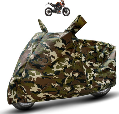 Auto Hub Waterproof Two Wheeler Cover for KTM(Duke 200, Brown)