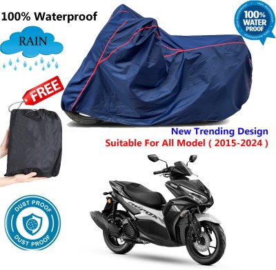 OliverX Waterproof Two Wheeler Cover for Yamaha(Aerox 155 Maxi BS6, Blue, Red)