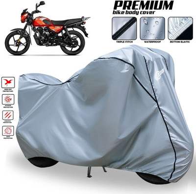 SThanaveX Two Wheeler Cover for Bajaj(CT110, Silver, Black)
