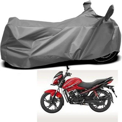DeepShakshi AUTOMOTIVE Waterproof Two Wheeler Cover for Hero(Glamour, Grey)