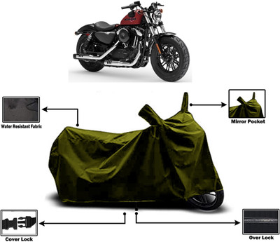 Amexride Two Wheeler Cover for Harley Davidson(Forty Eight, Green)