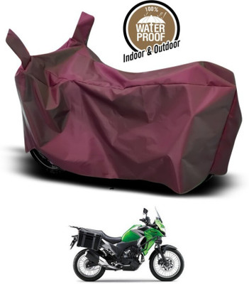 Mdstar Waterproof Two Wheeler Cover for Kawasaki(Maroon)