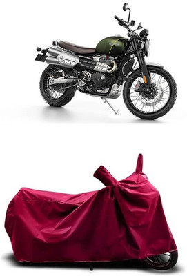 Coxtor Waterproof Two Wheeler Cover for Triumph(Scrambler 1200 BS6, Maroon)
