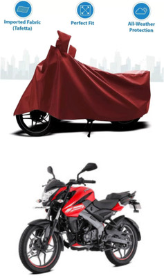 Mdstar Waterproof Two Wheeler Cover for Bajaj(Pulsar NS125 BS6, Maroon)