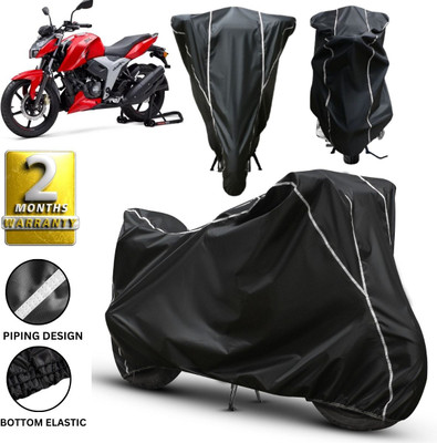 Car Styling Waterproof Two Wheeler Cover for TVS(Apache RTR 200, Black, White)