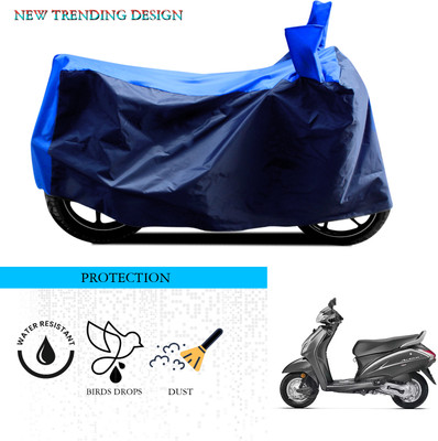ANTHUB Waterproof Two Wheeler Cover for Honda(Activa 4G, Black, Blue)