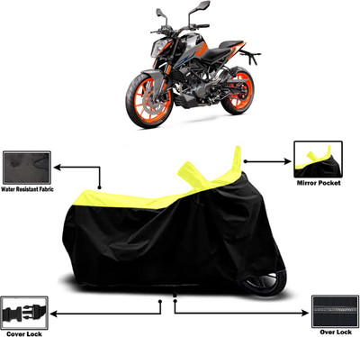 Amexride Two Wheeler Cover for KTM(Duke 200, Yellow)
