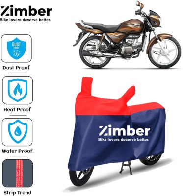 ZIMBER Two Wheeler Cover for Hero(Splendor Pro, Red, Blue)