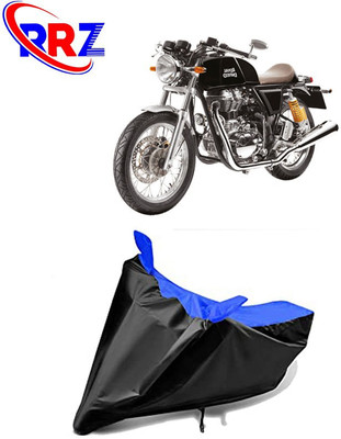 RRZ Waterproof Two Wheeler Cover for Royal Enfield(Continental GT 650, Black, Blue)