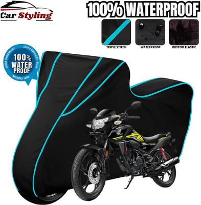Car Styling Waterproof Two Wheeler Cover for Honda(SP125, Black, Blue)