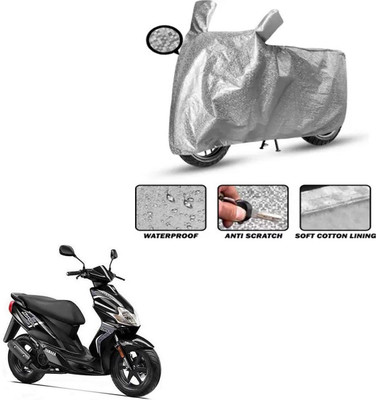 FKOK Waterproof Two Wheeler Cover for Yamaha(Jog R, Silver)