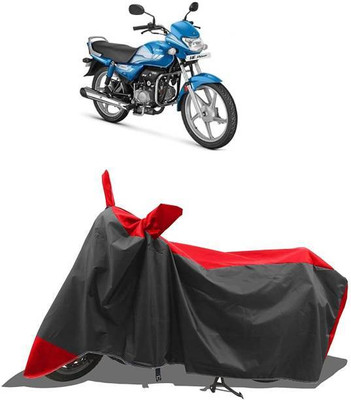 RAAMKM Two Wheeler Cover for Hero(HF Dawn, Red, Black)