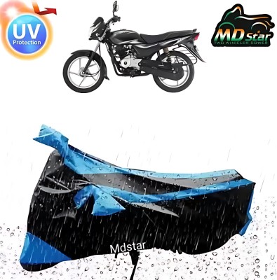 Mdstar Waterproof Two Wheeler Cover for Honda(Dream Yuga, Blue, Black)