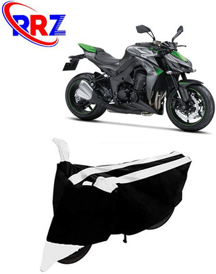 RRZ Waterproof Two Wheeler Cover for Kawasaki(Z1000, Black, White)