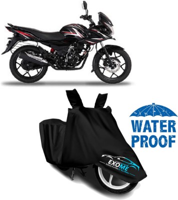 EXOME Waterproof Two Wheeler Cover for Bajaj(Discover 150 f, Black)