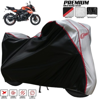 xodi Waterproof Two Wheeler Cover for Bajaj(Pulsar NS125 BS6, Silver, Black)