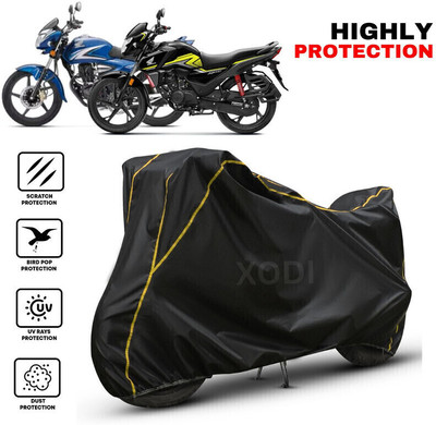 xodi Waterproof Two Wheeler Cover for Honda(SP 125, Black, Yellow)