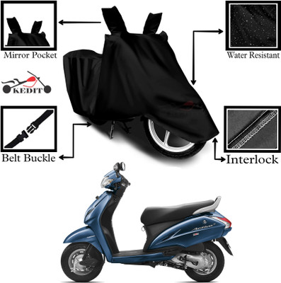KEDIT Two Wheeler Cover for Honda(Activa 4G, Black)