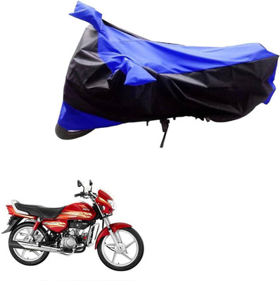 MWBB Waterproof Two Wheeler Cover for Hero(HF Deluxe, Black, Blue)