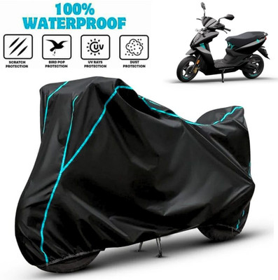 favy Waterproof Two Wheeler Cover for Bajaj(450 X, Black, Blue)
