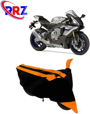 RRZ Waterproof Two Wheeler Cover for Yamaha(YZF R1M, Black, Orange)