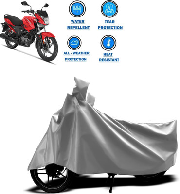 CODOKI Waterproof Two Wheeler Cover for Hero(Glamour, Silver)