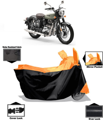 Amexride Two Wheeler Cover for Royal Enfield(Classic 350, Orange)
