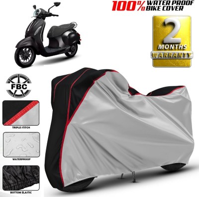 FBC Waterproof Two Wheeler Cover for Bajaj(Chetak, Silver)