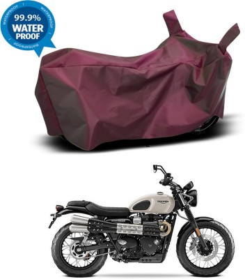 Genipap Waterproof Two Wheeler Cover for Triumph(Street Scrambler, Maroon)