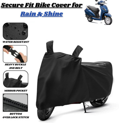 Delphinium Waterproof Two Wheeler Cover for Honda(Activa, Black)