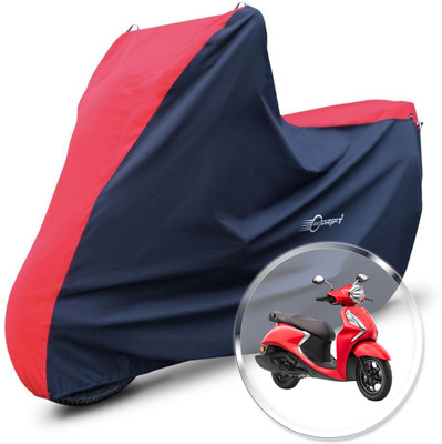 Neodrift Two Wheeler Cover for Yamaha(Fascino, Red, Black)