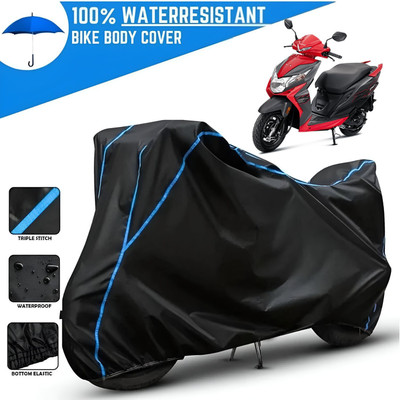 OliverX Waterproof Two Wheeler Cover for Honda(Dio, Black, Blue)