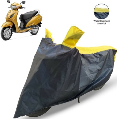 ma collections Waterproof Two Wheeler Cover for Honda(Activa 125, Yellow, Black)