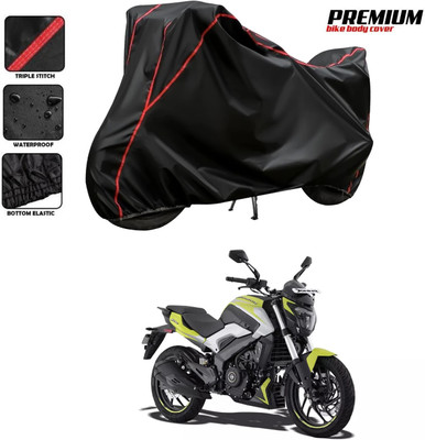 DeepShakshi AUTOMOTIVE Waterproof Two Wheeler Cover for Bajaj(Dominar, Black, Red)