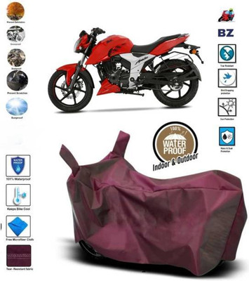 smwzxyu Waterproof Two Wheeler Cover for TVS(Apache 150, Maroon)