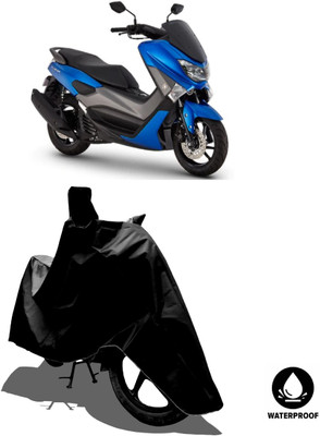 Amexride Waterproof Two Wheeler Cover for Yamaha(NMax 155 BS6, Black)