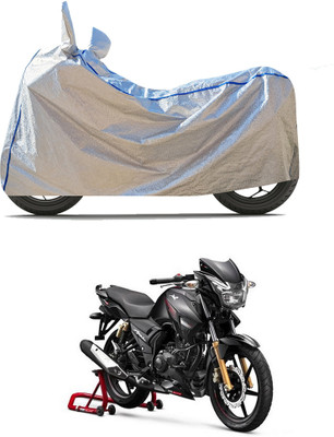 CODOKI Waterproof Two Wheeler Cover for TVS(Apache 150, Silver)