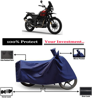 Amexride Two Wheeler Cover for Royal Enfield(Himalayan, Blue)
