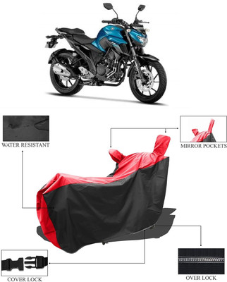 KANISHA ENTERPRISES Waterproof Two Wheeler Cover for Yamaha(FZ25, Red, Black)