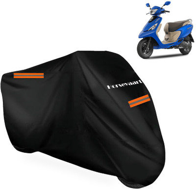 Horseyaart Waterproof Two Wheeler Cover for TVS(Zest 110 BS6, Black)