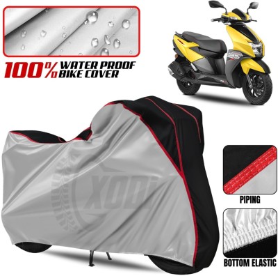 xodi Waterproof Two Wheeler Cover for TVS(NTORQ, Silver, Black)