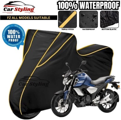 Car Styling Waterproof Two Wheeler Cover for Yamaha(FZ, Black, Yellow)