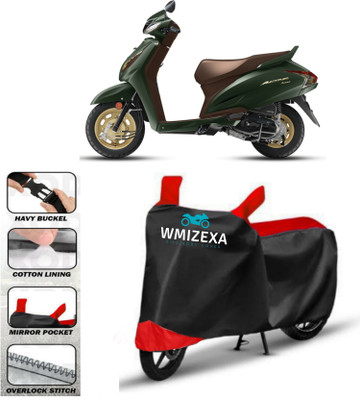 WMIZEXA Two Wheeler Cover for Honda(Activa 6G, Red, Black)