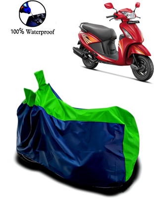 rakku Waterproof Two Wheeler Cover for Hero(Pleasure, Green, Blue)