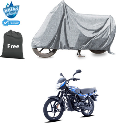 PAGORA Waterproof Two Wheeler Cover for Bajaj(CT100, Silver)