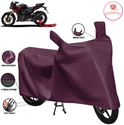 MADAFIYA Waterproof Two Wheeler Cover for TVS(Apache RTR 200, Maroon)