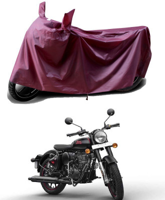 THE REAL ARV Waterproof Two Wheeler Cover for Royal Enfield(Bullet Electra Twinspark, Maroon)