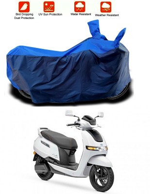 Mdstar Waterproof Two Wheeler Cover for TVS(iQube, Blue, Blue)